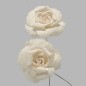 rose of paper color white 10 cm 3 pieces