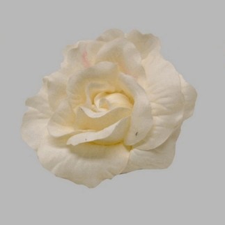 Rose of silk with clip color white 11 cm 2 pcs