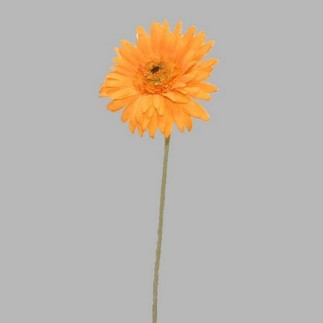 gerbera van zijde kleur oranje lengte 55 cm