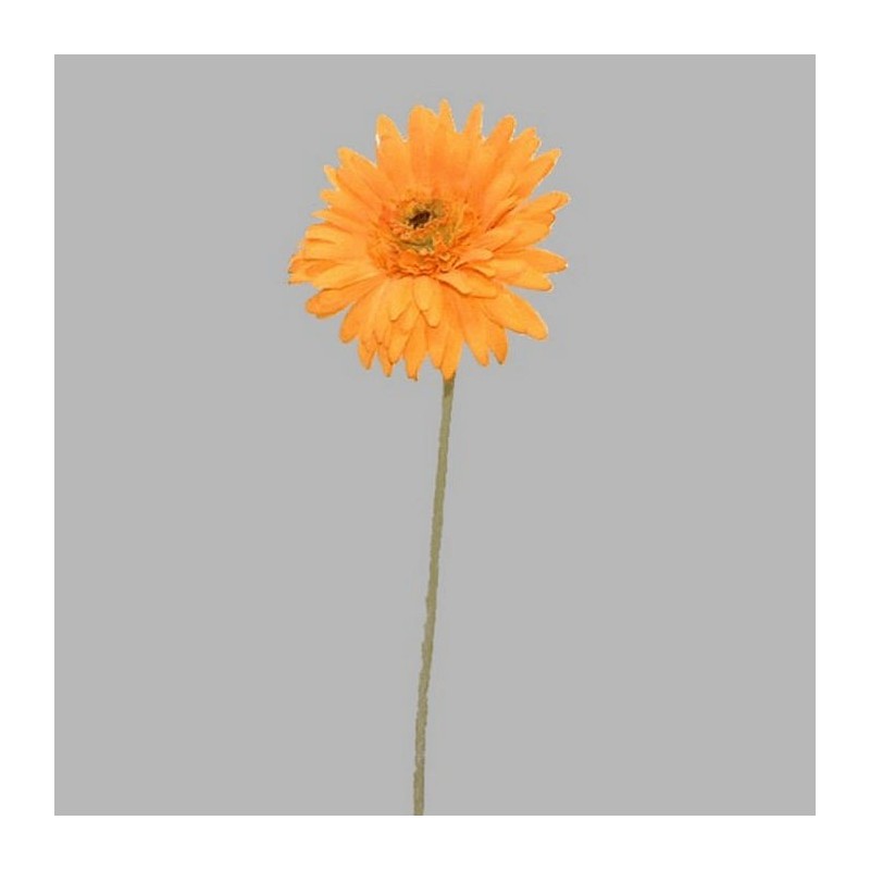 gerbera van zijde kleur oranje lengte 55 cm