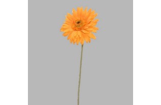 gerbera van zijde kleur oranje lengte 55 cm