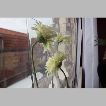 gerbera van zijde kleur groen lengte 65 cm