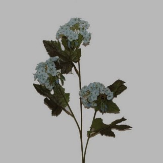 bloem van zijde klein licht blauw lengte 53 cm