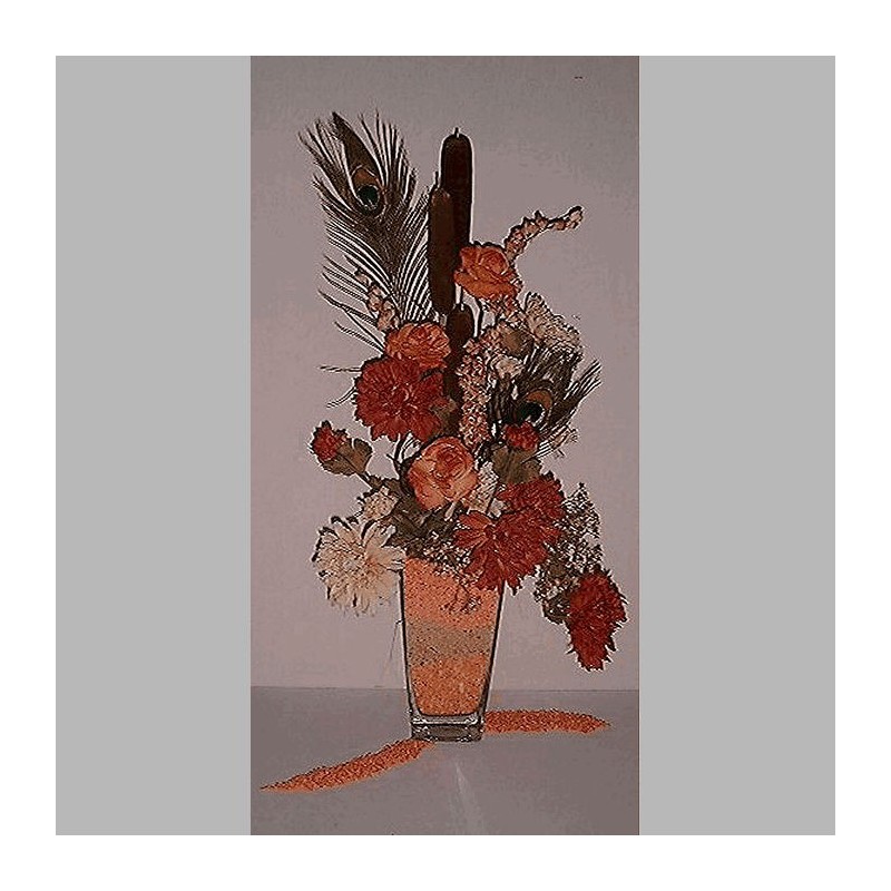 bloemschikken driehoek met achterzijde