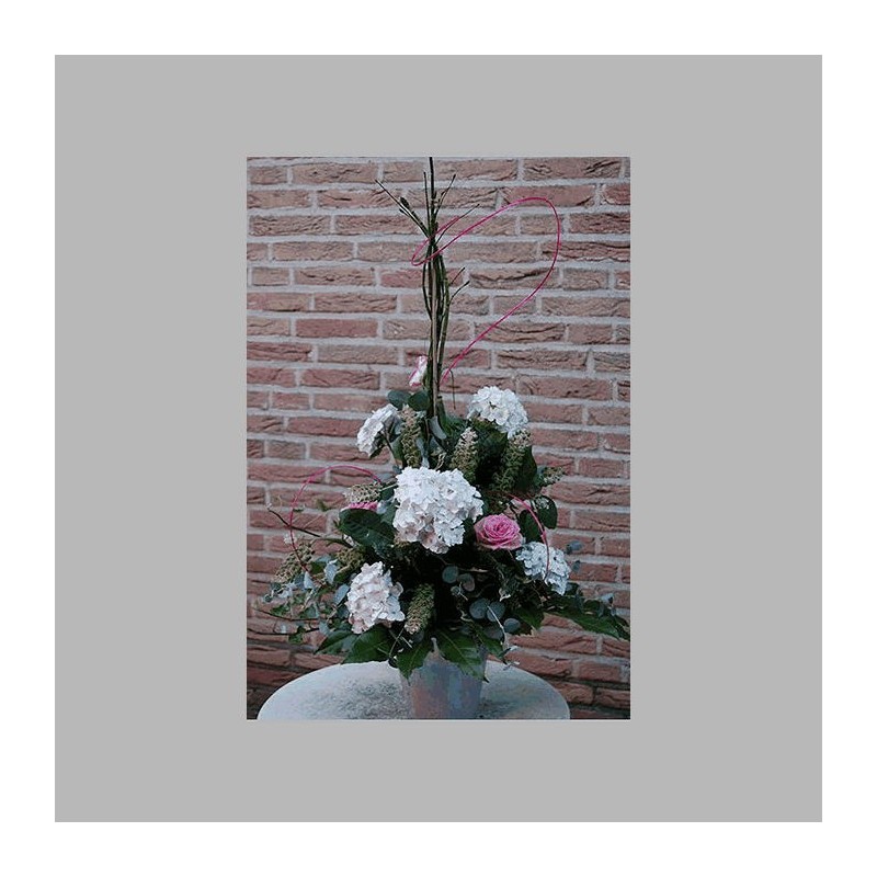 bloemschikken driehoek alle zijden afgewerkt