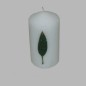 bougie feuille de bananier couleur blanche 13 cm de hauteur Dm