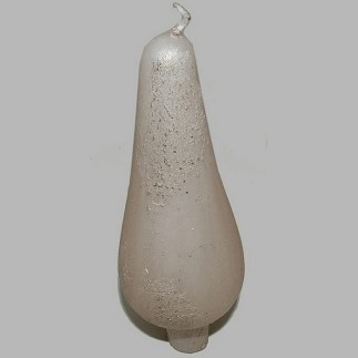 kaars piek vorm kleur creme goud 15 cm hoog