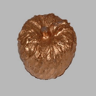 kaars in appel vorm kleur goud 7 cm