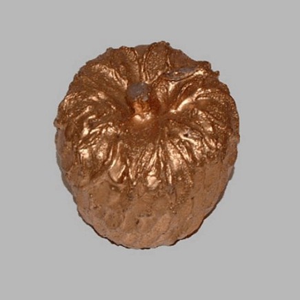 kaars in appel vorm kleur goud 7 cm