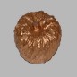 Bougie en forme de pommes couleur or 7  cm