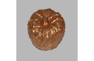 Bougie en forme de pommes couleur or 7  cm