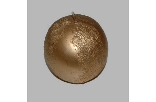 Bougie de forme ronde couleur or 7 cm