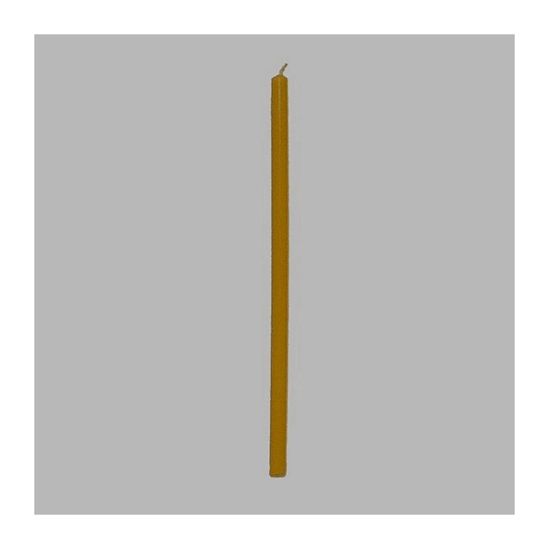 bougies couleur jaune 29.5 cm par boîte de 12 bougies
