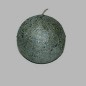 Candle round shape color silver 7.5 cm