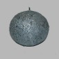 Bougie de forme ronde couleur argent 10 cm