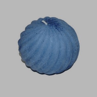 Rosette de bougie couleur bleue 9 cm