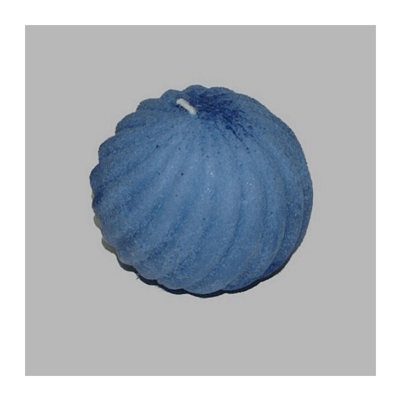 Rosette de bougie couleur bleue 9 cm