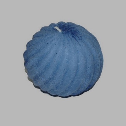 Rosette de bougie couleur bleue 9 cm