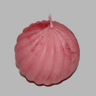Candle rosette color rose 9 cm