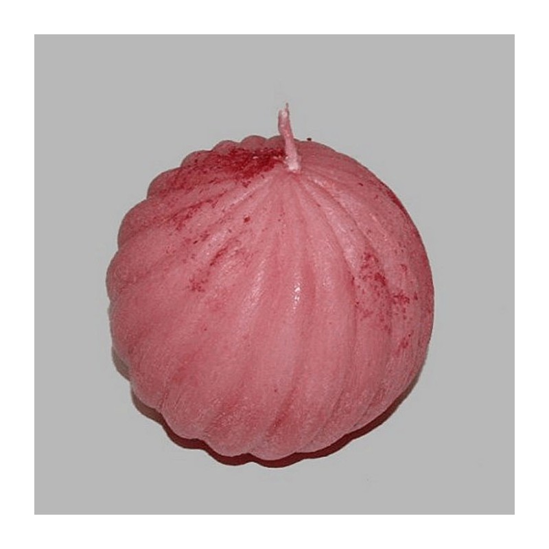 Candle rosette color rose 9 cm