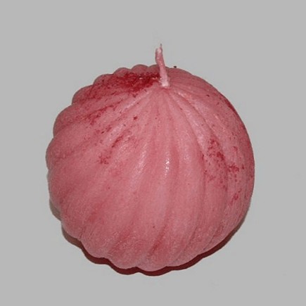 Candle rosette color rose 9 cm