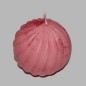 Candle rosette color rose 9 cm
