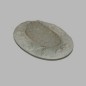 Candle grapes design oval holder 16 cm color grey