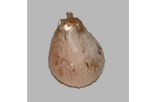 Candle pear colour pink-gold 9 cm