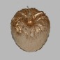 Candle in shape of apple color pink gold 7 cm