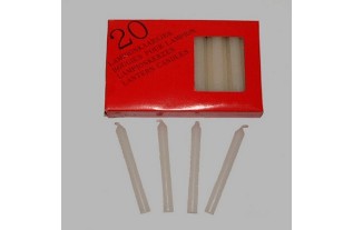 lampion Blanc bougies par boîte (20 pces ) L 85 mm