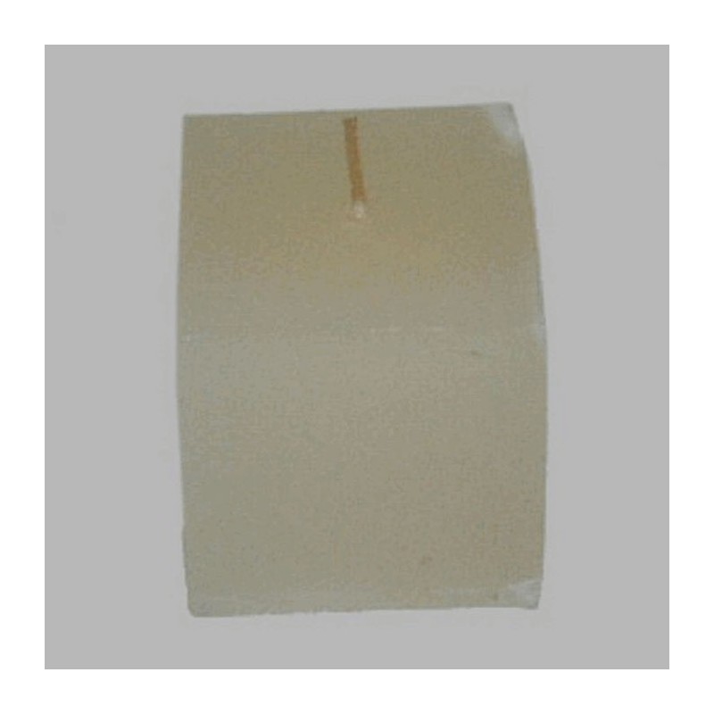 Bougie forme de bloc couleur crème 5 x 5 cm