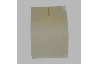 Bougie forme de bloc couleur crème 5 x 5 cm