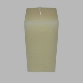 Bougie forme de bloc couleur crème 7.5 x 15 cm