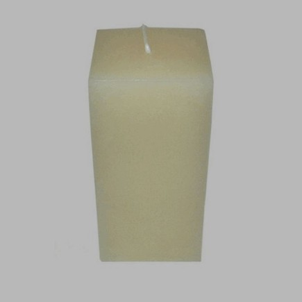 Bougie forme de bloc couleur crème 7.5 x 15 cm