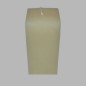 Bougie forme de bloc couleur crème 7.5 x 15 cm