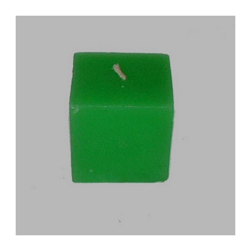 kaars blokvorm kleur lichtgroen 5 cm hoog