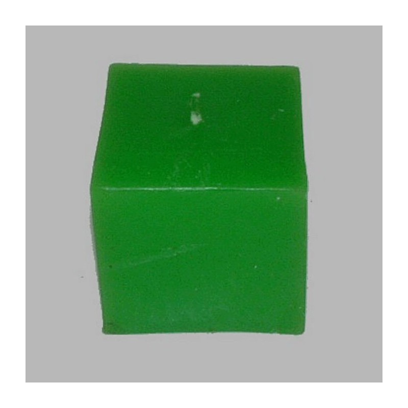 kaars blok kleur lichtgroen 7 cm hoog