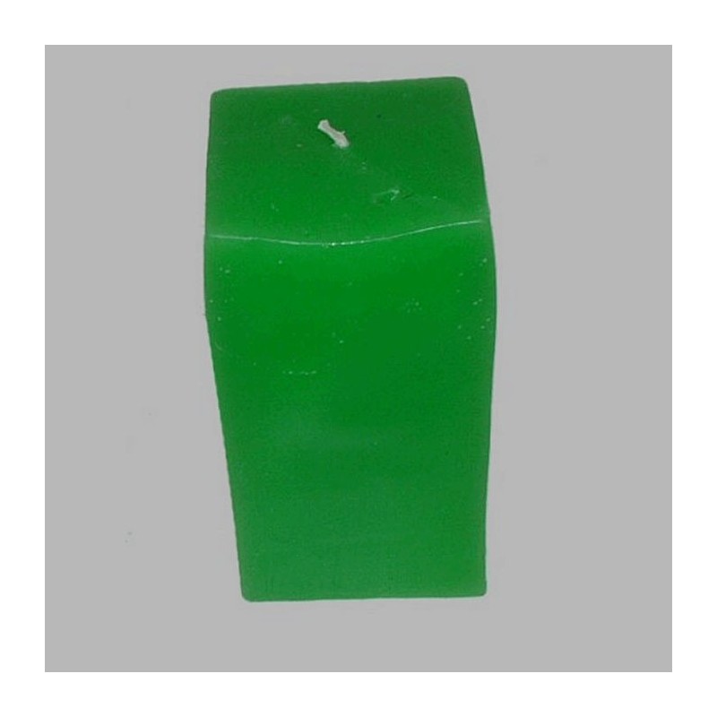 Bloc de bougie couleur vert clair 14 cm de haut