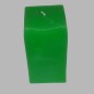 Candle block color light green 14 cm high