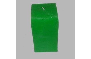 Candle block color light green 14 cm high