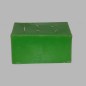 candle rectangular shape light green 20 x 14 x 10 cm
