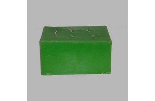 candle rectangular shape light green 20 x 14 x 10 cm
