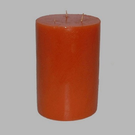 Bougie forme ronde orange-rouge H 21 cm 15 cm