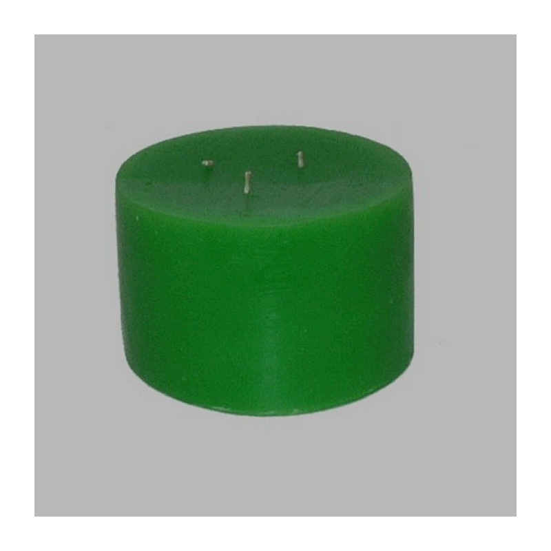 Candle round shape light green H 9 cm 15 cm