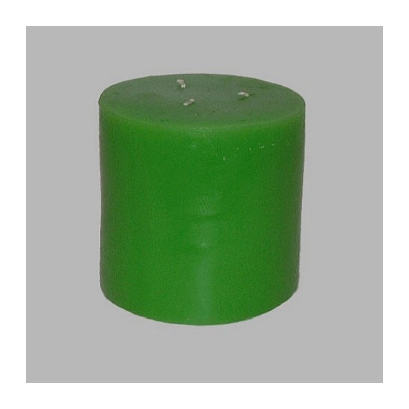 Candle round shape light green H 14 cm 15 cm