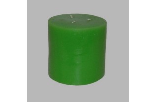 Candle round shape light green H 14 cm 15 cm