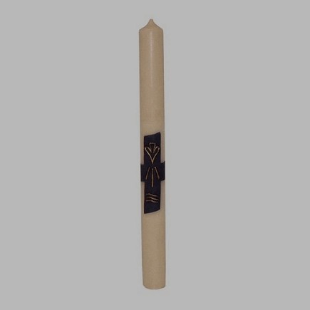 Bougie blanche 40 cm de haut 3.5 cm