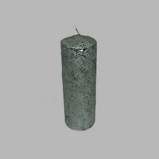 candle color silver 26 cm high 7 cm