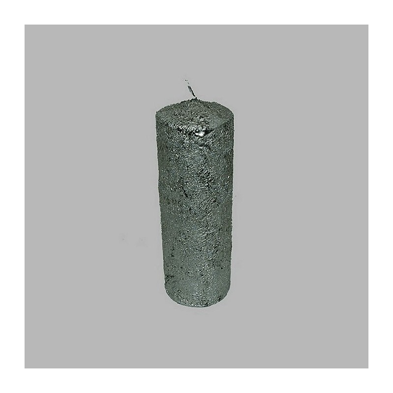 candle color silver 26 cm high 7 cm