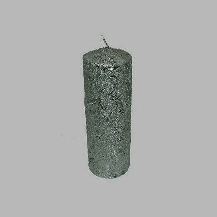 candle color silver 26 cm high 7 cm